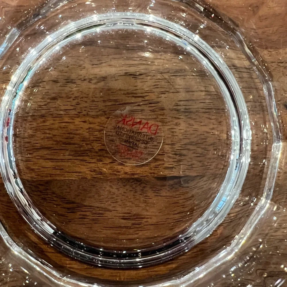 Dansk International Designs Clear Glass Paneled Serving Bowl Made in France